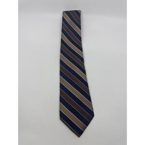 Jones New York Brown And Blue Striped Men's Neck Tie